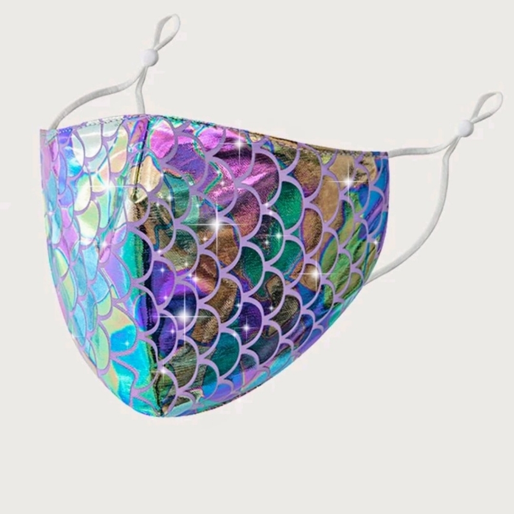Irredecent scale style mask new